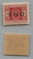 RSI - 1944 - Segnatasse - 20 Lire (59a-Verona) Con Soprastampa Capovolta - Gomma Integra - Cert. AG (750) - Otros & Sin Clasificación