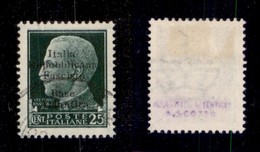 EMISSIONI LOCALI - BASE ATLANTICA - 1943 - 25 Cent (9g) Usato - L Diversa (800) - Otros & Sin Clasificación
