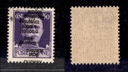 EMISSIONI LOCALI - BASE ATLANTICA - 1944 - 50 Cent (29c-nota) Con Doppia Soprastampa Diritta + Capovolta - Gomma Integra - Sonstige & Ohne Zuordnung