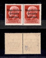 EMISSIONI LOCALI - TERAMO - 1944 - 75 Cent (7l+7) - U Piccolo In Coppia Col Normale - Gomma Integra - Molto Bello - Dien - Sonstige & Ohne Zuordnung