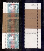 REPUBBLICA - 1979 - 3000 Lire (1440b/1440) - Striscia Di Tre Con Centro Spostato - Coppia Superiore Su Carta Ricongiunta - Other & Unclassified