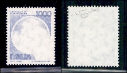 REPUBBLICA - 1980 - Naturale Azzurro - 1000 Lire Montagnana (1527) - Gomma Integra - Raybaudi - Andere & Zonder Classificatie