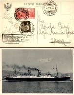 POSTA AEREA - 1930  - (6 Settembre) - Gibilterra Genova (2235) - Cartolina Dal Piroscafo Conte Biancamano - 5 Volati - Sonstige & Ohne Zuordnung