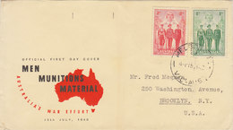 AUSTRALIA 1940 FDC Men Munitions Material.BARGAIN.!! - Lettres & Documents