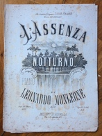 SPARTITO MUSICALE VINTAGE L'ASSENZA PER PIANOFORTE DI LEONARDO MONLEONE  MILANO D.VISMARA  EDITORE - Folk Music