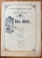 SPARTITO MUSICALE VINTAGE  VIEN DILETTA... CANTI POPOLARI PER PIANOFORTE E GHITARRA RACCOLTI DA MARIO FORESI - Folk Music