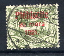 UPPER SILESIA 1921 Plebiscite Overprint On 40 Pfg. Used Signed Weinberg BPP,   Michel 35 - Other & Unclassified