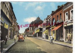 59- DENAIN - RUE DE VILLARS - DOCKS DU NORD-BIJOUX MURAT- CAFE  A LA COUPOLE- 4 CV RENAULT- 1965  NORD - Denain