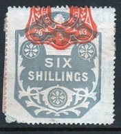 GB 1890 Six Shillings Embossed  Revenue Cinderella Stamp. - Cinderellas