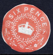 GB Six Penny Embossed  Revenue Cinderella Stamp. - Cinderellas