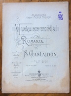 SPARTITO MUSICALE VINTAGE  ROMANZA Di S.CASTALDON   EDIZIONI RICORDI  Con Logo Coronato  E Dedica - Volksmusik