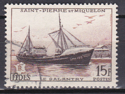 Saint Pierre Et Miquelon FIDES Le Chalutier Galantry N°352 Oblitéré - Usati