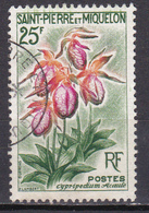 Saint Pierre Et Miquelon Fleurs Cypipredium Acaule N°362 Oblitéré - Oblitérés