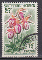 Saint Pierre Et Miquelon Fleurs Cypipredium Acaule N°362 Oblitéré - Oblitérés