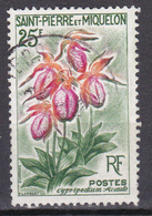 Saint Pierre Et Miquelon Fleurs Cypipredium Acaule N°362 Oblitéré - Gebraucht