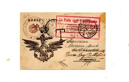 LAB617- REGNO 1915 , Cartolina Postale R. Marina In Franchigia " Comando Difesa Grado ". - Poststempel