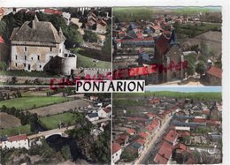 23 - PONTARION - LE CHATEAU- L' EGLISE- PONT SUR LE THAURION-ROUTE NATIONALE   CREUSE 1962 - Pontarion