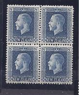 NEW ZEALAND1921:Michel162(Scott156)mnh** Block Of 4 Cat.Value155Euros($176) - Oblitérés