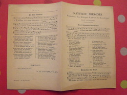 Kantikou Brezonek. Chants En Breton. 1904. Bretagne. Mari Rouannes Breiz-Izel - Bretagne