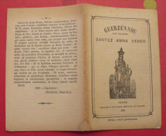 Guerzennou Santez Anna Vened. Chants En Breton. 1903. Bretagne. Jégouzo - Bretagne