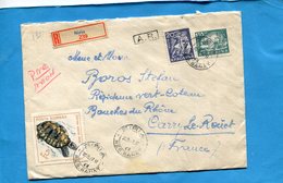 Marcvophilie -ROUMANIE-Lettre REC AR *-pour Françe -cad Siria 1967-afft 13 Stamps -tortue  -sport Et Divers - Marcophilie