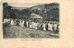 MOHAMMEDAN'S PRAYING FREETOWN SIERRA LEONE - Sierra Leone