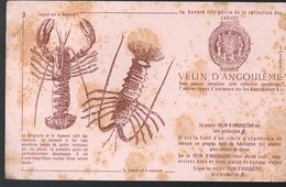 Buvard VELIN D'ANGOULEME N°3: Homards Et Langoustes (PPP10310) - Papeterie