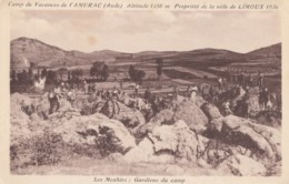 CPA - Camurac - Camp De Vacances De Camurac - Les Menhirs : Gardiens Du Camp - Propriété De La Ville De Limoux 1936 - Altri Comuni