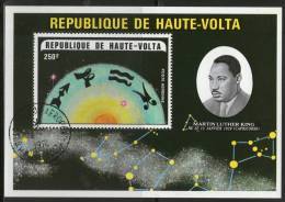 Burkina Faso Upper Volta 1978 Noble Prize Winner Martin Luthar King Non-Violence Zodiac Signs Sc C178 M/s Cancelled - Martin Luther King