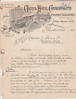 Belgique Lettre Illustrée 24/10/1912 P VERLINDEN Propriétaire Grand Hôtel Cosmopolite BRUXELLES - 1900 – 1949