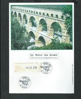 2 Vignette à 0.41 Et 0.46€ Du Salon Philatélique De Nîmes 2002 Sur Carte Du Pont Du Gard - 1999-2009 Illustrated Franking Labels