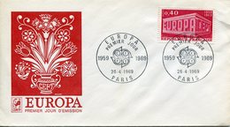 EUROPA CEPT FRANCE 1969 FDC YVERT N° 1598 - 1969