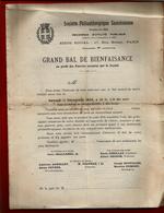 Bal De Bienfaisance Société Philantropique Savoisienne Paris 11-12-1909 Challamel Périllat Agnellet Devens Usannaz .... - 1900 – 1949