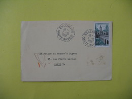 ​Lettre Cachet Poste  Rurale Excenevex    1958  Haute Savoie - Storia Postale