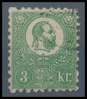 O 1871 Kőnyomat 3kr I. Típus Sötétzöld, Szép Darab (175.000) - Otros & Sin Clasificación