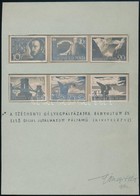 1941 Széchenyi István: Gönczi Gebhardt Tibor Részben Megvalósult Bélyegterveinek Bélyegméretű Eredeti Nyomdai Fotói. Ren - Sonstige & Ohne Zuordnung