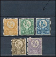 * 1883 Újnyomat Sor 5kr Nélkül (3kr Rövid Fogak, Short Perfs Above) (49.000) - Otros & Sin Clasificación