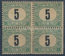 * 1903 Zöldportó 'A' 5f Négyestömb A Számvízjelállás - Altri & Non Classificati