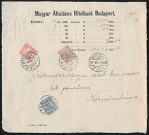 1914 Értéklevél Előlap 7,50K Bérmentesítéssel, MÁH Céglyukasztásos Bélyegekkel / Cover Front Of Insured Cover With Perfi - Otros & Sin Clasificación