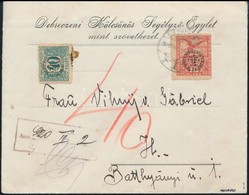 1920 Levél Debrecen 10f Bélyeggel és 40f Portóval, Cenzúrázva, Bodor Vizsgálójellel - Altri & Non Classificati