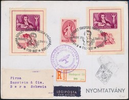 1949 Puskin Blokkpár és Bélyeg Ajánlott, Légi Nyomtatvány Lapon (11.000) - Otros & Sin Clasificación