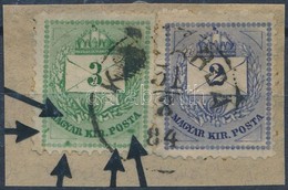 1881 2kr + 3kr (festékfoltok) - Other & Unclassified