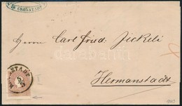 1868 Erősen Elfogazott 10kr II Levélen ,,KRONSTADT' ,,HERMANNSTADT' - Autres & Non Classés