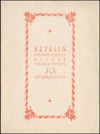 1949/50 Sztálin Vágott Sor Emléklapon (3.000) - Autres & Non Classés