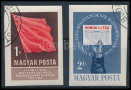 O 1958 Kommunisták Magyarországi Pártja (I.) Vágott Sor (4.000) - Altri & Non Classificati