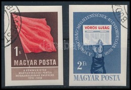 O 1958 Kommunisták Magyarországi Pártja (I.) Vágott Sor (4.000) - Sonstige & Ohne Zuordnung