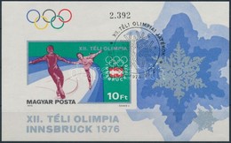 O 1975 Téli Olimpia Vágott Blokk Alkalmi Bélyegzéssel (3.500) - Otros & Sin Clasificación