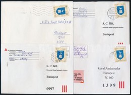 1995-1997 150 Db Vas Megyei Címeres Levél, Saját Megyei Településekről - Other & Unclassified