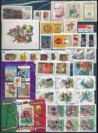 ** 1988-1992 Magyar MINTA Bélyegek 1-3 Példányban, Közte Blokkok Sorszám Nélkül, Vagy 000000 Sorszámmal 4 Db  Kétoldalas - Sonstige & Ohne Zuordnung