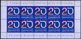 ** 2009 Magyar-osztrák Határnyitás 3 Klf Ország Azonos Kiadású Teljes íve (magyar, Osztrák és Német) (15.000) - Sonstige & Ohne Zuordnung